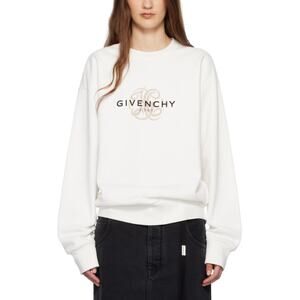 GIVENCHY Off White Reverse Fleece Sweatshirt Size S